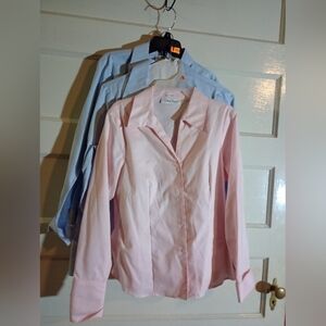 Calvin Klein 12 women's blouse, Pink or Blue (Rox144,145,149,150) Read Descripti